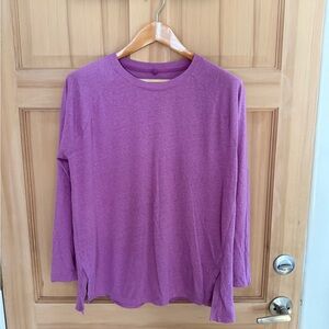 Lou & Grey Ann Taylor Heather Purple Long Sleeve Tee